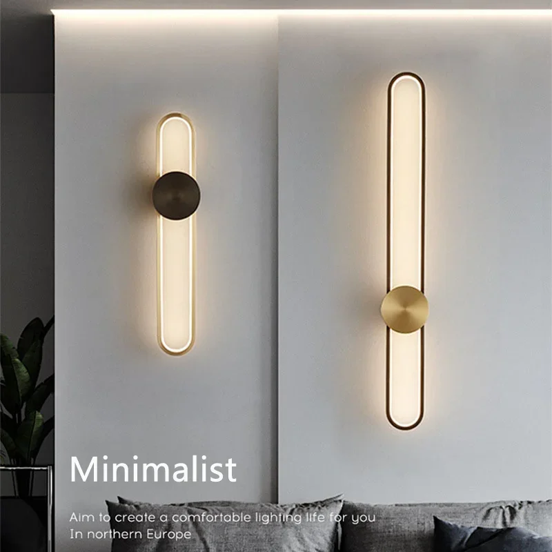 Modern LED Wall Lamp for Living Dining Room Bedroom Bedside TV Background Aisle Sconce Home Decoration Lighting Fixture Luster