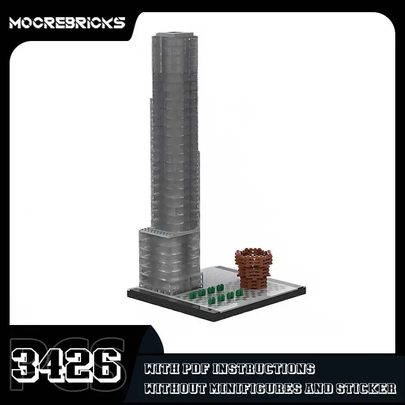 City Architecture 35 Hudson Yards and The Vessel Model MOC-47506 Landmark Street View Building Blocks Advanced Bricks Kids Toy