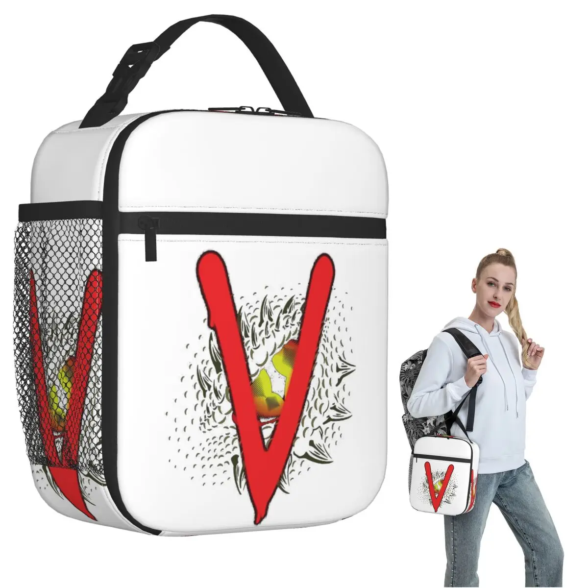 

Изолированная сумка для обеда V The Visitors Insignia для женщин и детей, портативные коробки для еды, термосумка для обеда