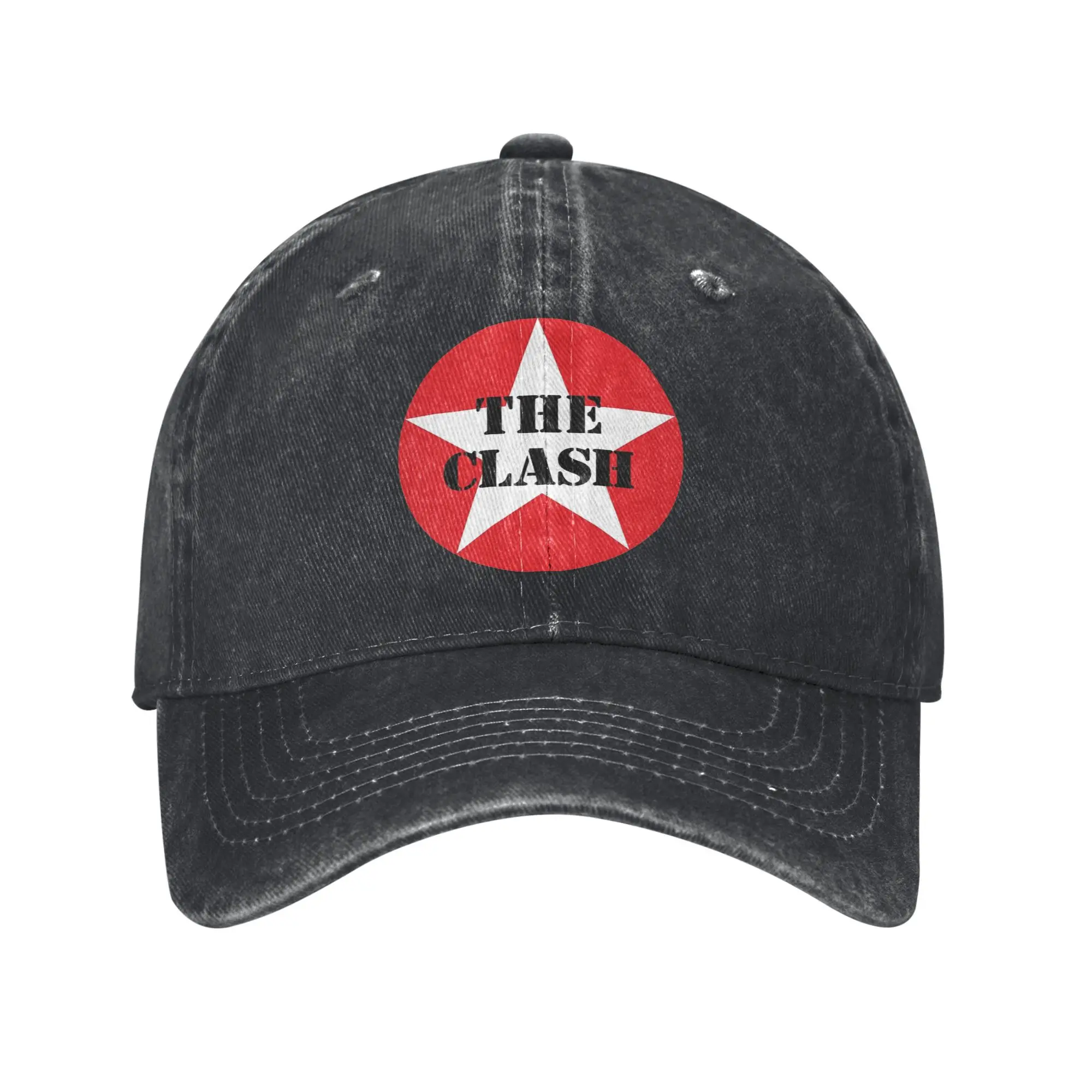 

Rock Band Clash Washed Baseball Cap The Red Circle Star y2k Cute Sun Hip Hop Hats Summer Men Adult Hiking Fishing Baseball Caps