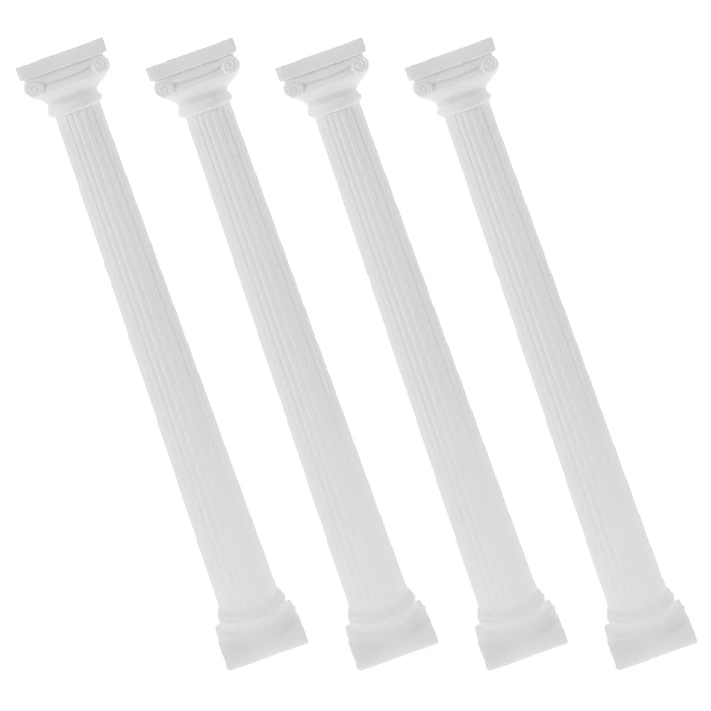 4 Pcs Roman Pillar Craft Column Model Photo Ornaments Decorative Indoor Porcelain Figurines