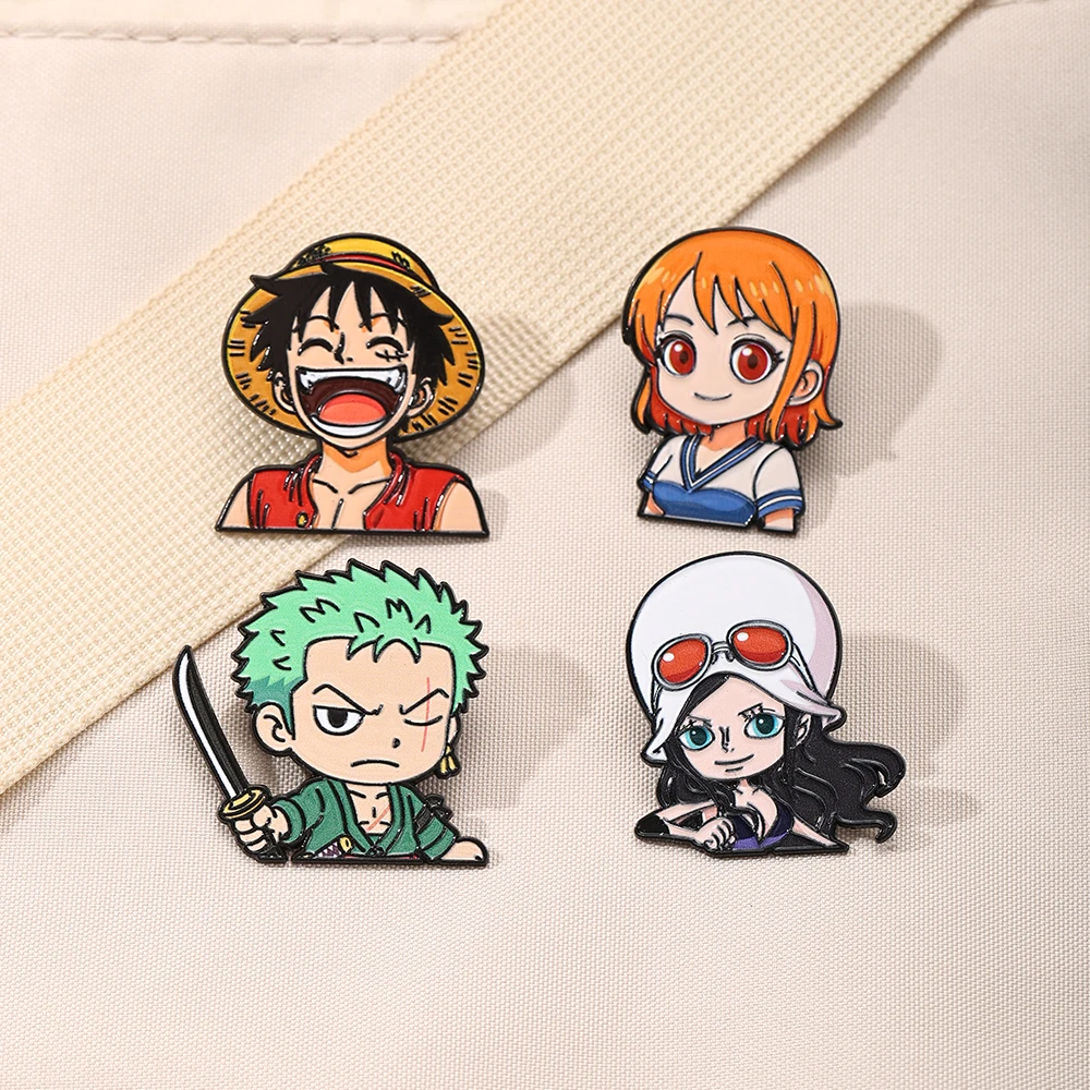 4pcs Set Pin Enamel Anime - Lu - Anime Cosplay Nico Robin ulasan dan harga