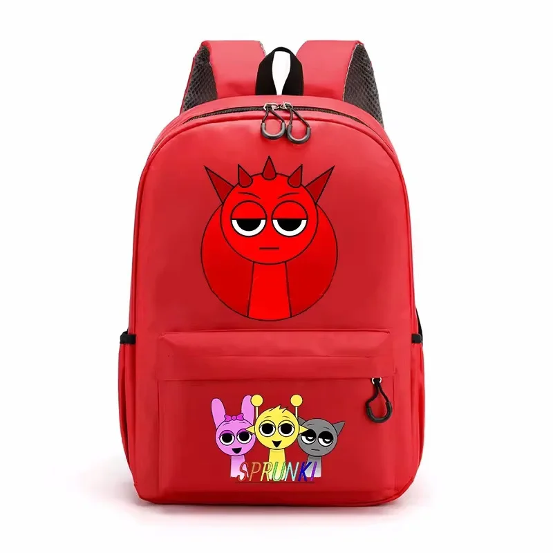 Kawaii Sprunki 배낭 소녀 소년 학생 십대 어린이 애니메이션 지적 학교 가방 생일 선물 여성 캐주얼 여행 가방