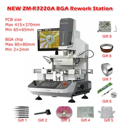 ZHUOMAO Bga Rework Machine 5300W ZM-R7220A Soldering Station Optical Alignment PCB Repair Chip Rebaling Machine