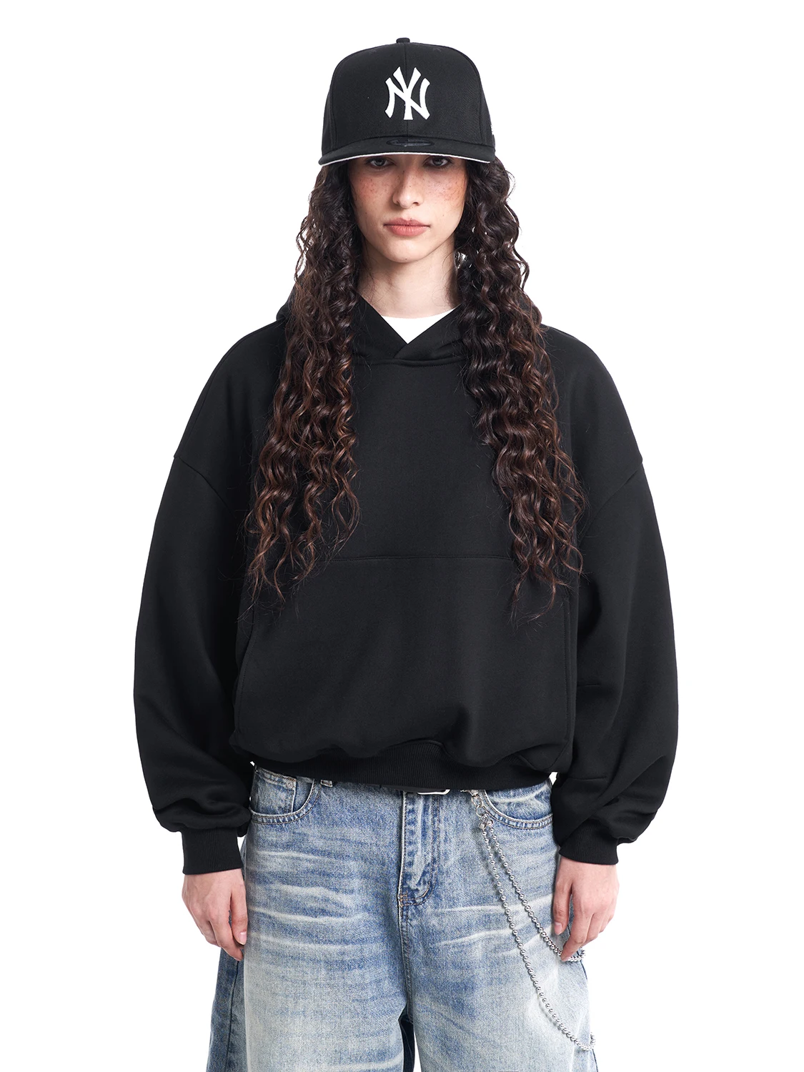 

American Sle Couple Basic Hoodie Pure Color Svel Jaet Cleanfit Casual Wear Polyester Cotton Blend Autumn Winter