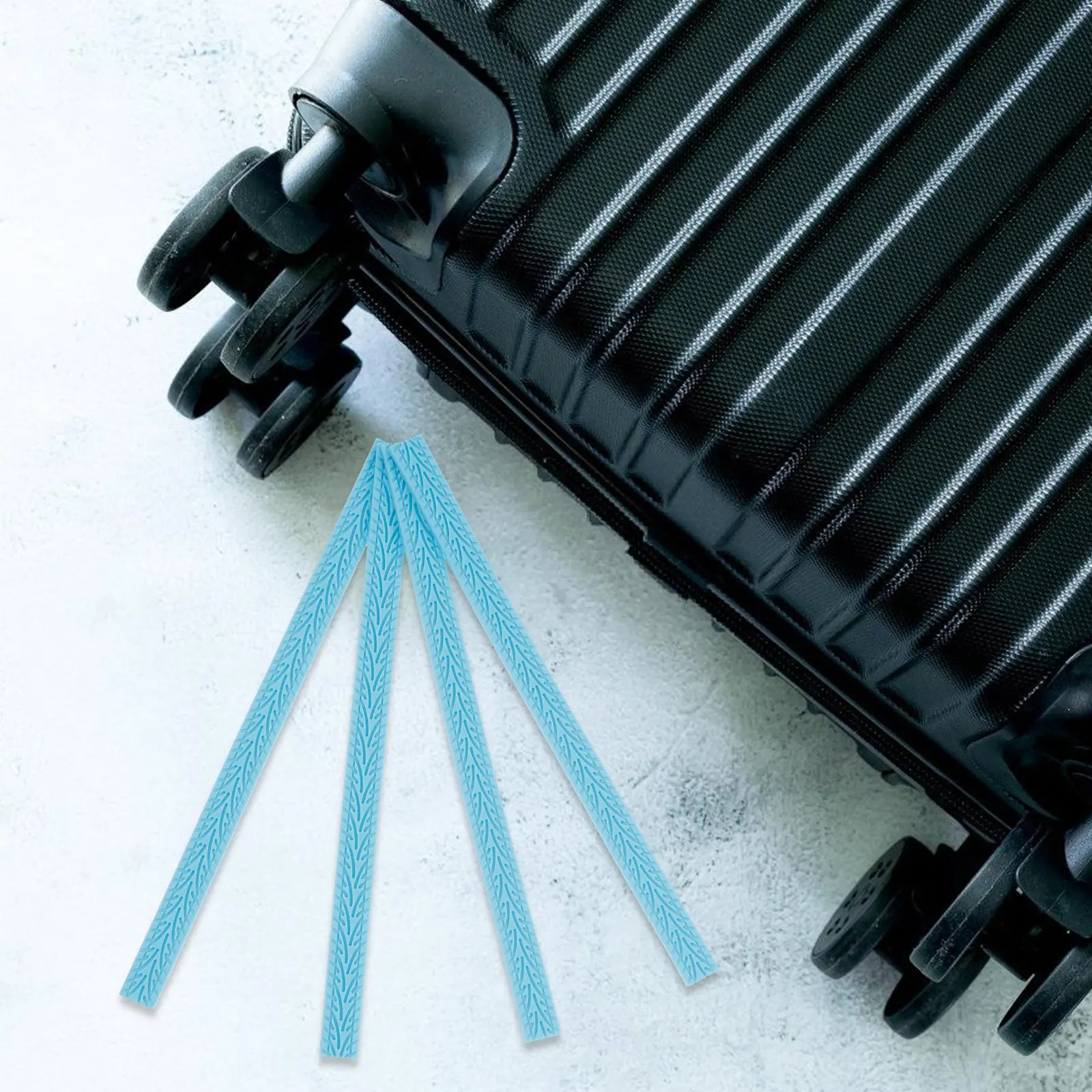 

4Pcs Car Design Luggage Wheel Covers Silent Noise Reduction Shock Absorption Suitcase Wheel Protectors