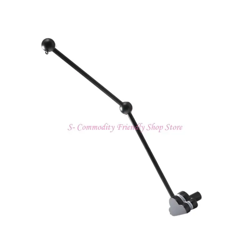 85AE 木材クラウド形状携帯ホルダー保育園ガラガラ安定したベースアームブラケット新生児ベッドベルぶら下げアクセサリー