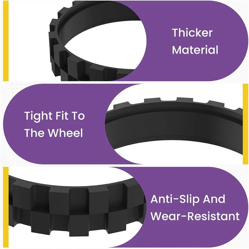 【Berserk】Adecuado para Irobot 5/6/7/8/9 Barredora Máquina Limpiadora Rueda Neumático Cuero
