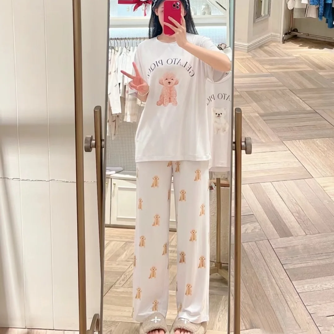 Room Wear Ladies Pajamas Set Women Sleepwear  Pijama  Room Wear Top and Bottom Ladies Summer (with Tags)