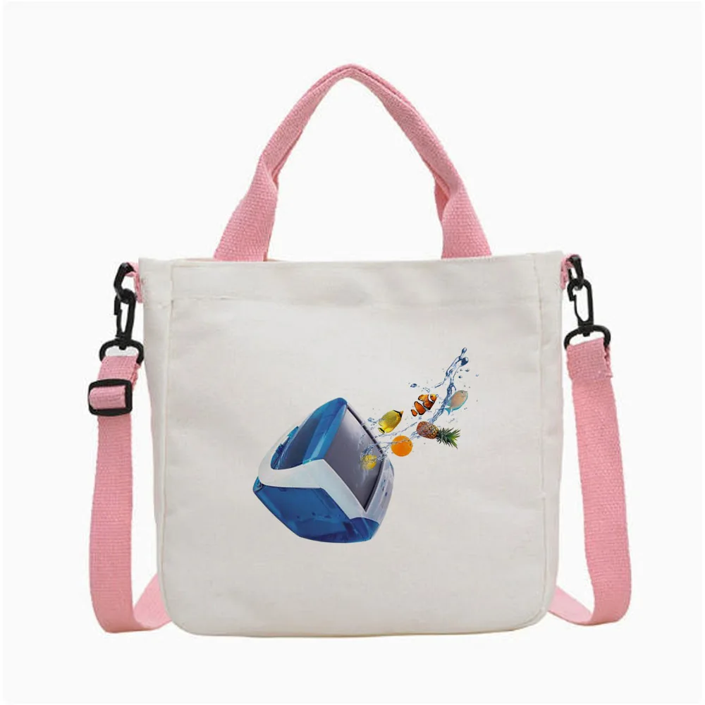 Frutiger Aero tote bag shopping foldable shopper shoulder  grocery woman