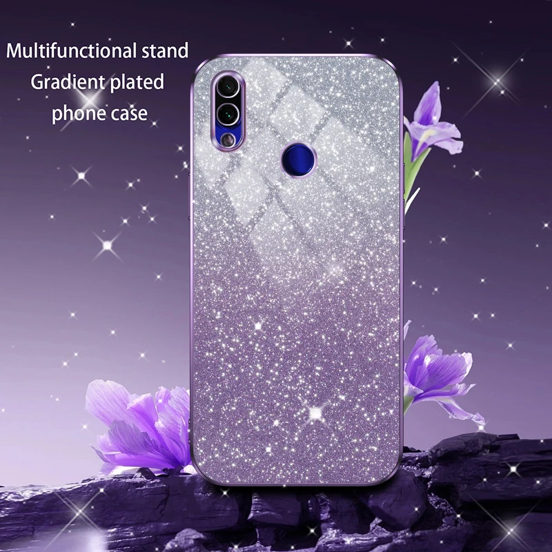 Luxury Bling Glitter Plating Phone Case For Xiaomi Redmi Note 7 8 9 9S Redmi Note 10 11 12 13 Pro Soft TPU Shockproof Thin Cover