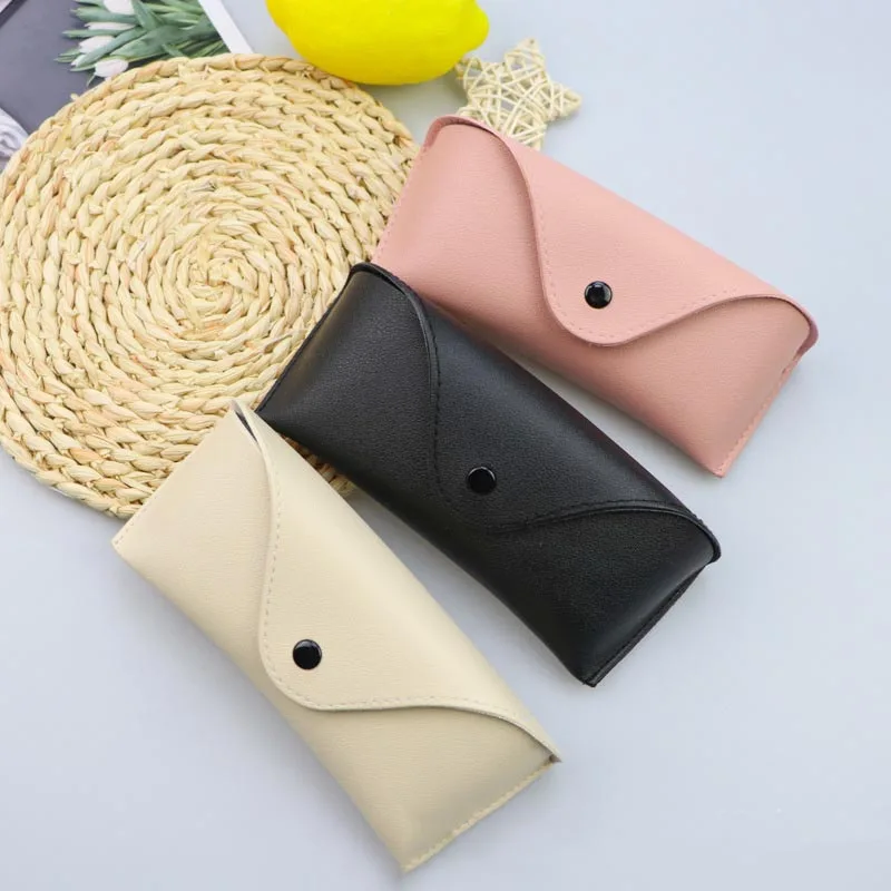 Leather sun glasses case Pink Black sunglasses bags  eyewear cases for women fashion eyeglasses cases 17*7*5cm