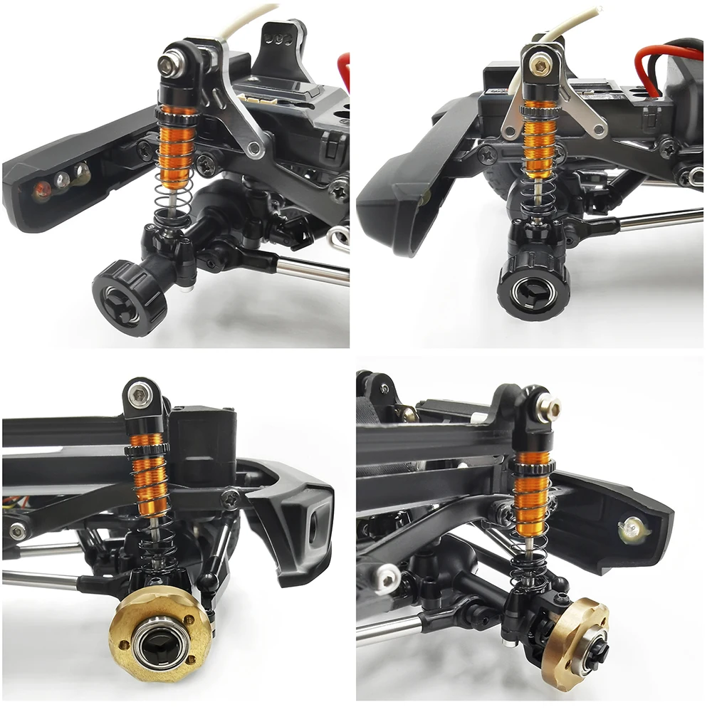 AXSPEED 37mm sospensione ammortizzatore regolabile in metallo per Kyosho Jimny 1/18 MINI-Z 4x4 JEEP Wrangler Hilux 1/24 RC Car