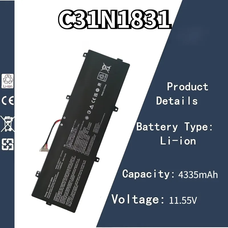 

11.55V 4335mAh C31N1831 Laptop Battery For ASUS BX433FN UX433FN-2S For ZenBook 14 UX433F UX433FA-A5046R 0B200-03080000