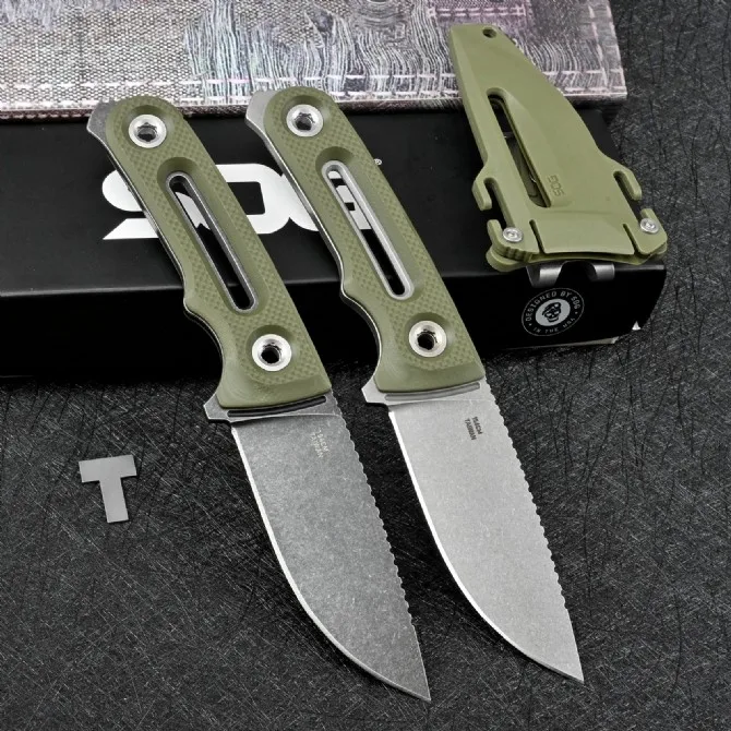 Provider FX Combat Fixed Blade Knife 154CM Blade Green G10 Handle Outdoor Portable Tactical Knife Camping Hunting EDC Multitool