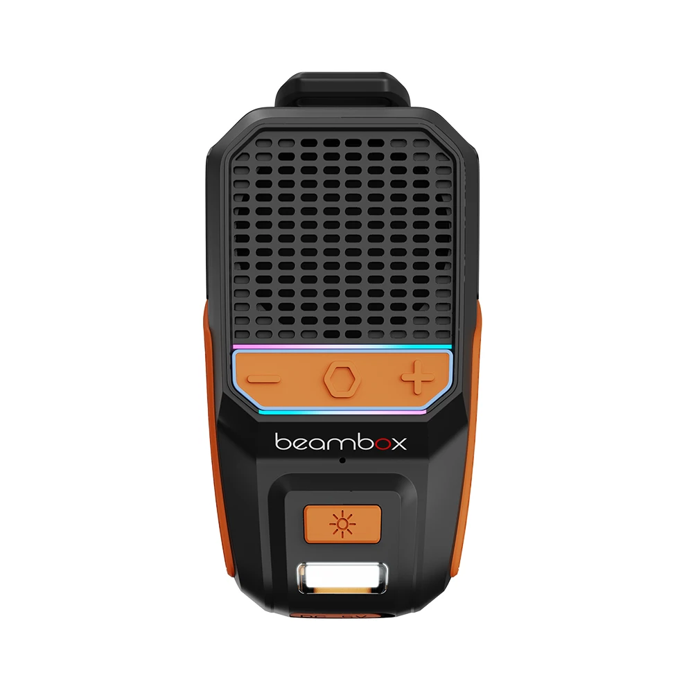 RTS 2025 Tragbarer BT-Lautsprecher, wasserdichte Mini-Spieluhr, tragbar, zum Aufstecken, für Outdoor-Sportarten, freihändiger Telefonanruf, Audio, RGB