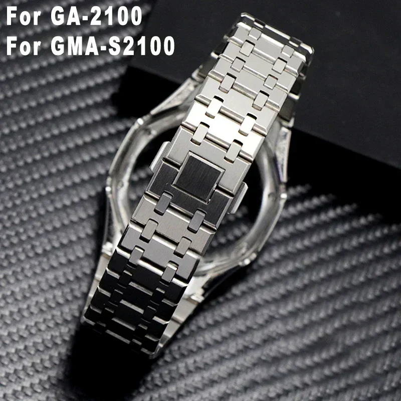 

Комплект модов Gen4 для GA2100, металлический ободок, модификация Casioak, резиновый корпус для часов GEN4 поколения, ремешок из нержавеющей стали GA 2100/2110