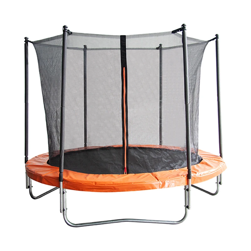 High quality Big foldable kids round folding competitive steel cama elastica trampoline outdoor with ladder and rain cover