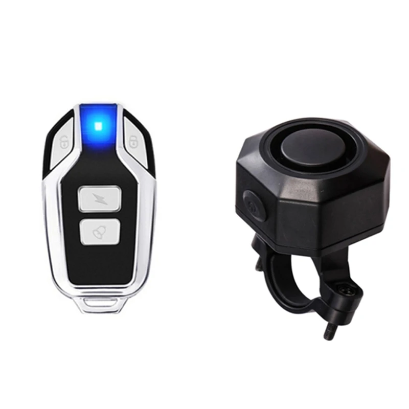 Hot-Wireless Waterproof Bike Vibration Alarm USB Charging Remote Control Motorcycle Electric Bicycle Security Burglar Alarm