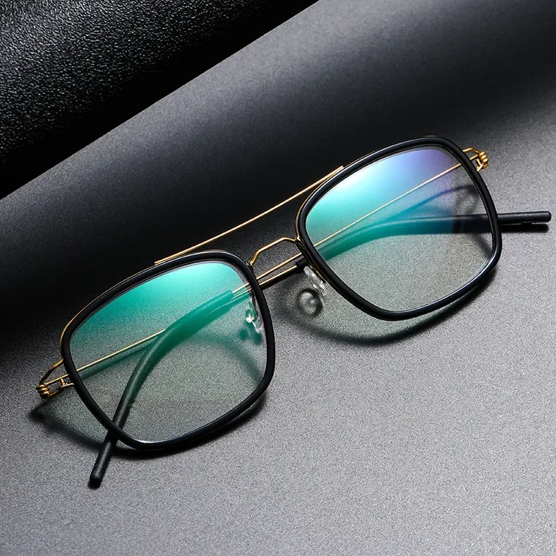 High-end Fashion Travel Plate Glasses Frame Titanium Alloy Big Face Retro Business Men and Women Myopia Frame Danish DesignOSCAR