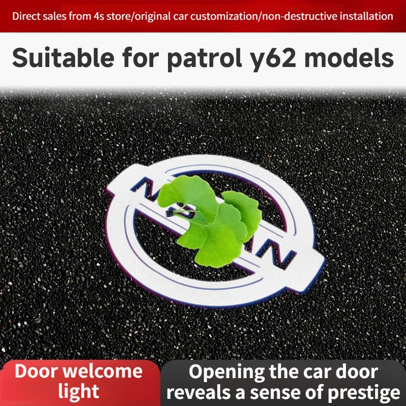 

Fit for Patrol Y62 Car Door Welcome Light LED Laser Projector Lamp Ground Shadow Atmosphere Light Interior Modification Accessor