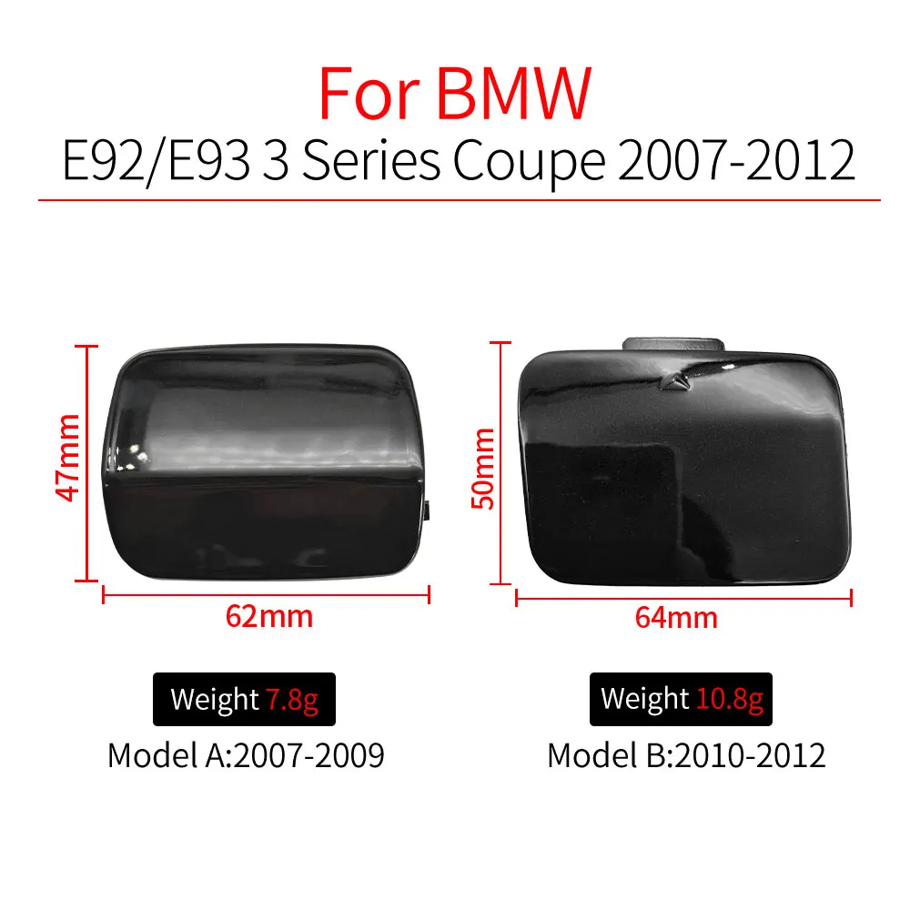 For BMW E92 E93 Car Rear Bumper Tow Hook Cover Cap Black White Silver For BMW 3 Series Coupe 2006-2012 320 323 325 330 335