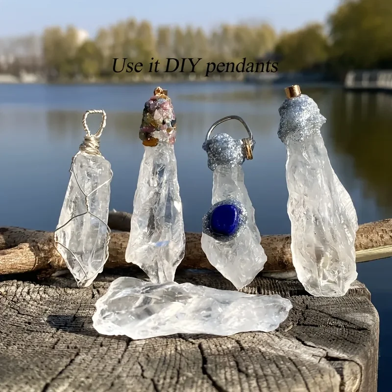 Natural White crystal backbone with Unique Growth Striations, Perfect for DIY Jewelry Making, best gift choice for her, gift
