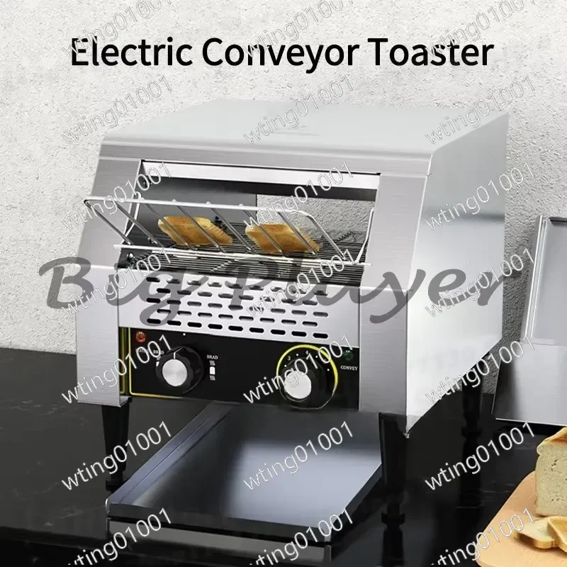 for Commercial Electric Burger Bun Toaster Fully Automatic Conveyor Belt Chain Heating Machine Fast Toasting Efficient