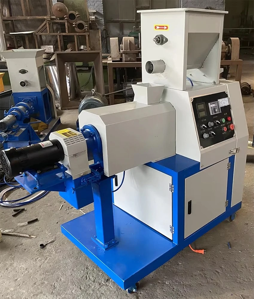 Wysokiej jakości pojedynczy ekstruder ślimakowy do produkcji pływających pokarmów dla ryb, zwierząt domowych, kotów i psów.