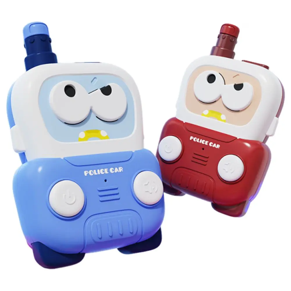 2Pcs 바나나 키즈 워키 토키 장난감 만화 자동차 스타일링 미니 핸드 헬드 워키 토키 크리 에이 티브 방사선 없음