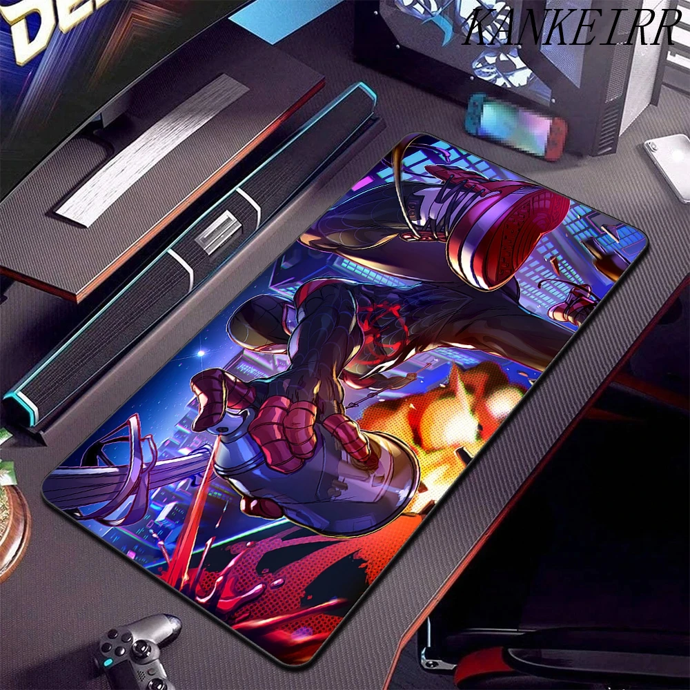 Gaming Mouse Pad 100x50cm Oversize Keyboard Pad Marvel Spider-Man Mousepad Computer Rubber Non-slip Base Desk Mats For CS GO LOL