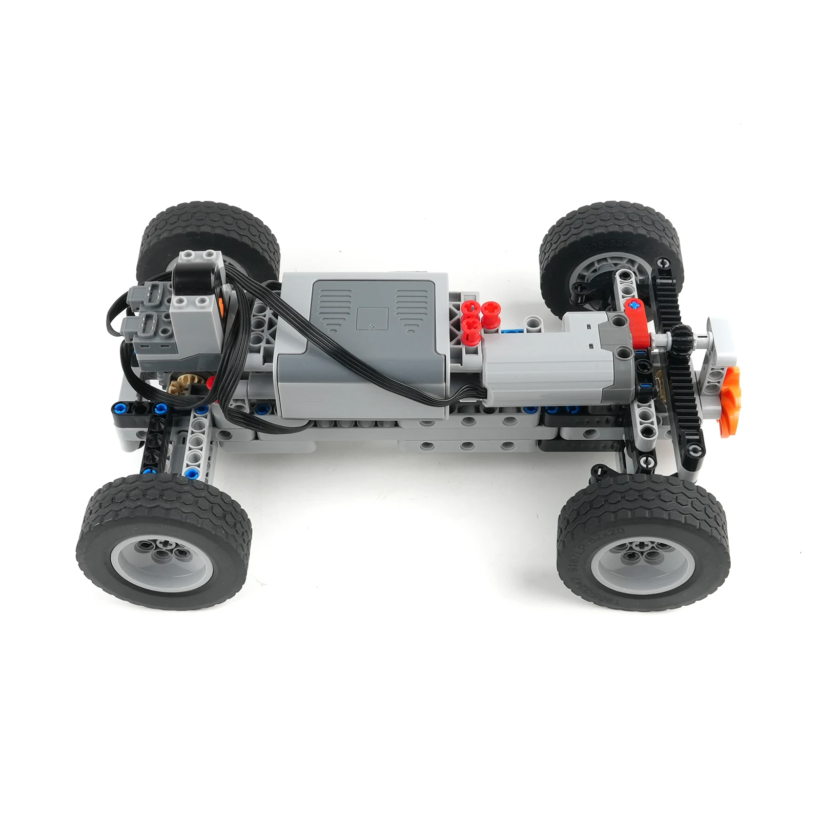 MOC 4WD Remote Control Car Chassis Kit With 62.4*20mm Wheel Four-Wheel Drive Technical Car M Motor Servo Motor AA Battery Box
