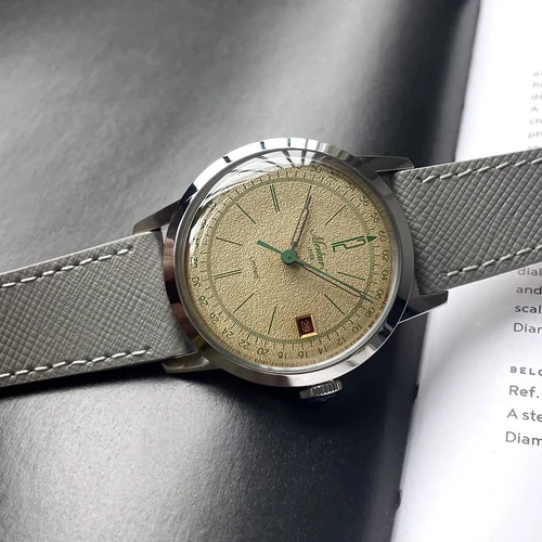 Imagen 2 del producto Diseño más fino, nuevo Reloj MERKUR para Hombre, Reloj mecánico de cuerda manual, Reloj de pulsera de campo Vintage, Reloj de 38mm para Hombre, calendario, resistente al agua