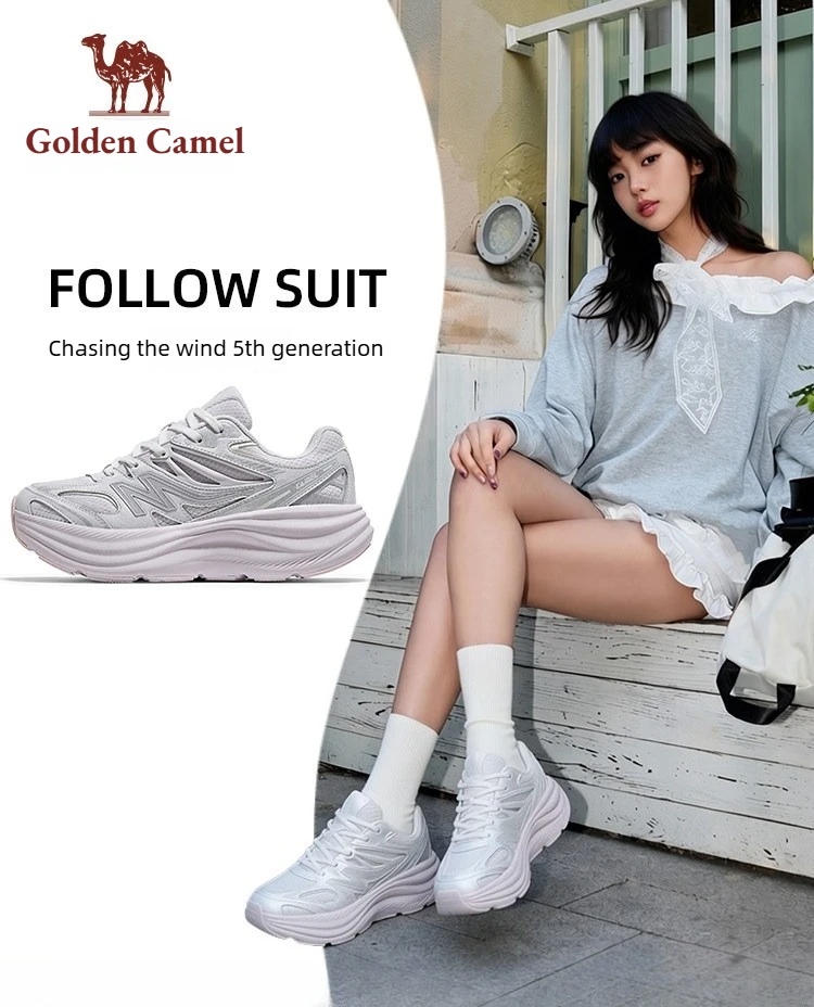 Golden Camel Women's Running Sneakers 2026 Spring Stability Comfort Cushioned Anti Slip Lightweight Female Sports Shoes for Men
