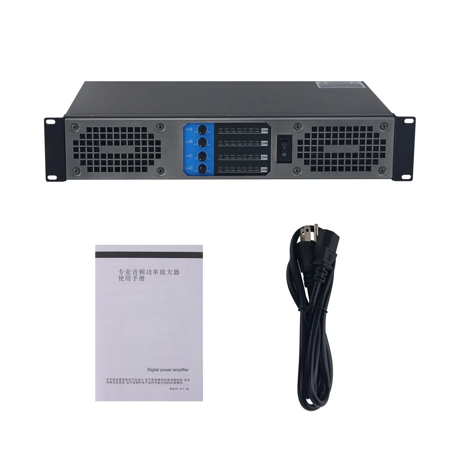 

HiFiAMP 1000Wx4 Professional Rear Stage Power Amplifier Stage Performance KTV High Power Digital CA Dual Audio Amplifier 1000Wx2