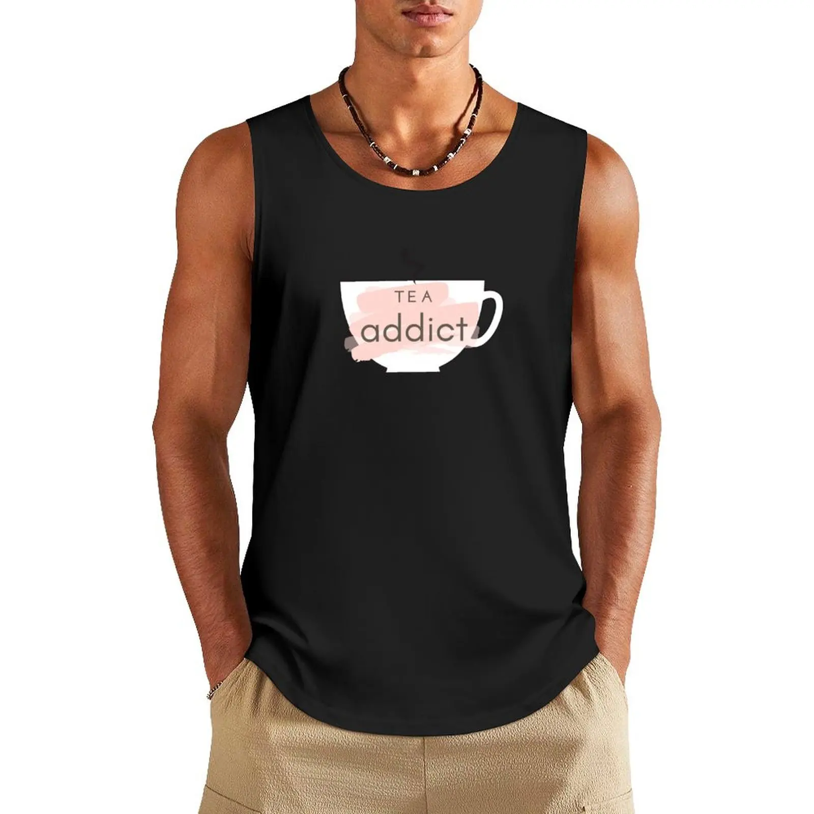 

Tea Addict Tank Top T-shirt sports Men's gym articles bodybuilding man best selling products