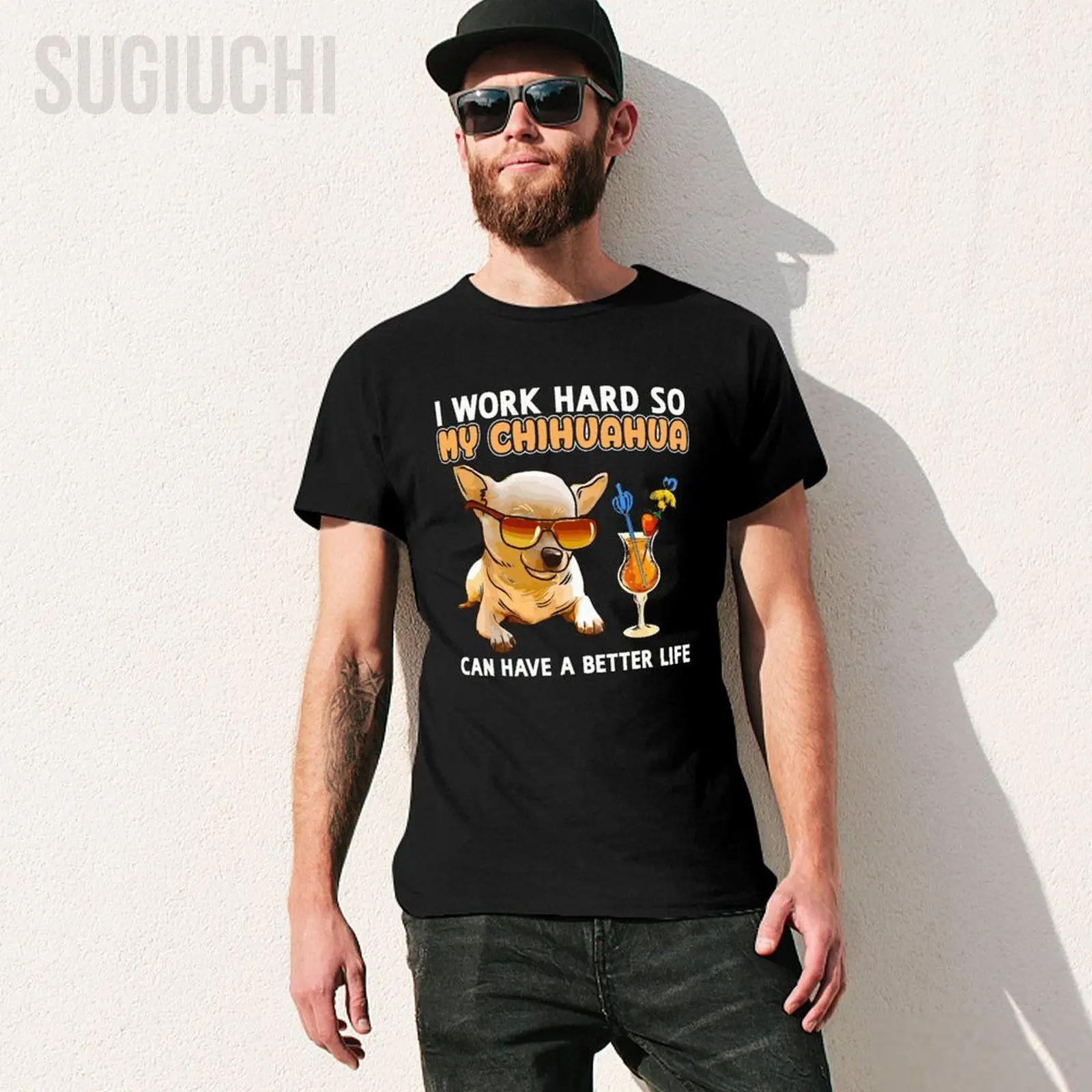 Unisex Men Funny Chihuahua Chihuahua Lover Tshirt Tees T Shirts Women Boys 100% Cotton T-Shirt