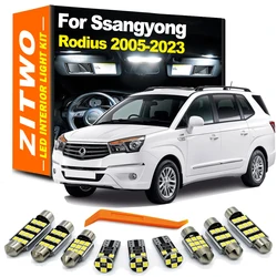 ZITWO Car Accessories LED Interior Light License Plate Bulb Kit For Ssangyong Rodius 2005- 2017 2018 2019 2020 2021 2022 2023