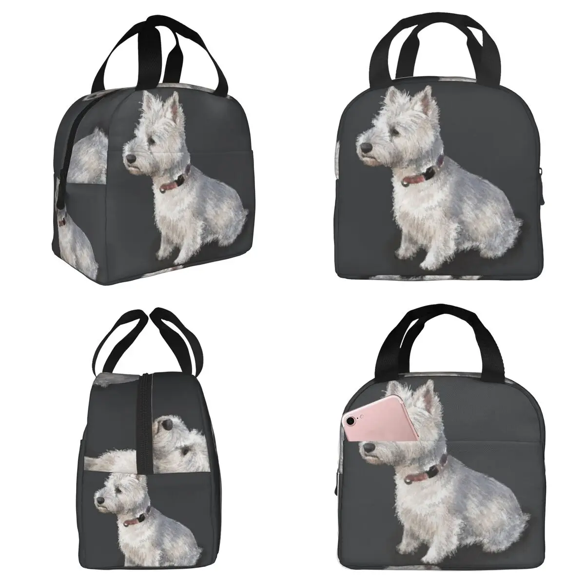 

Термосумка для обедов West Highland Terrier для детей, школьная термосумка-холодильник, герметичный контейнер для еды, сумка-тоут для ланчей