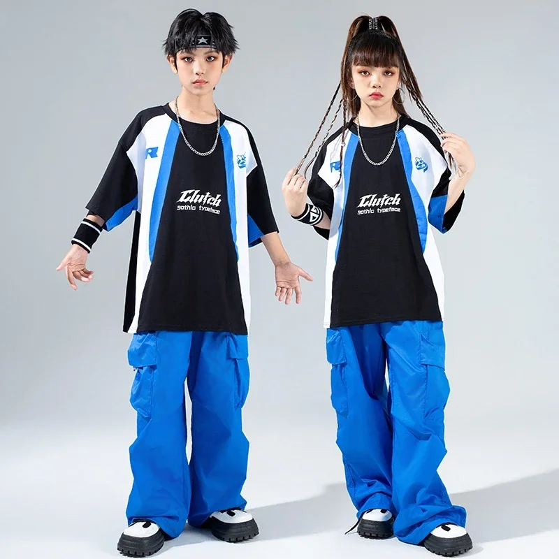 

Girls Boys Jazz Dance Costume Children'S Street Dance Suit Kids Hip Hop Clothing Kpop Outfit Stage Performance Wear