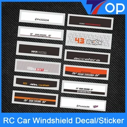 1/10 1:10 RC Car Windshield Windwindow Decal Sticker Label Upgrade