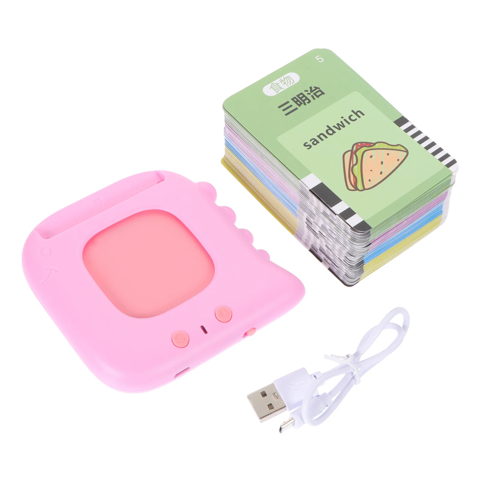 مجموعة واحدة من آلة التعليم المبكر للأطفال، أداة تعلم اللغة، جهاز قراءة البطاقات، لعبة تعليمية معرفية، هدية عيد ميلاد #5