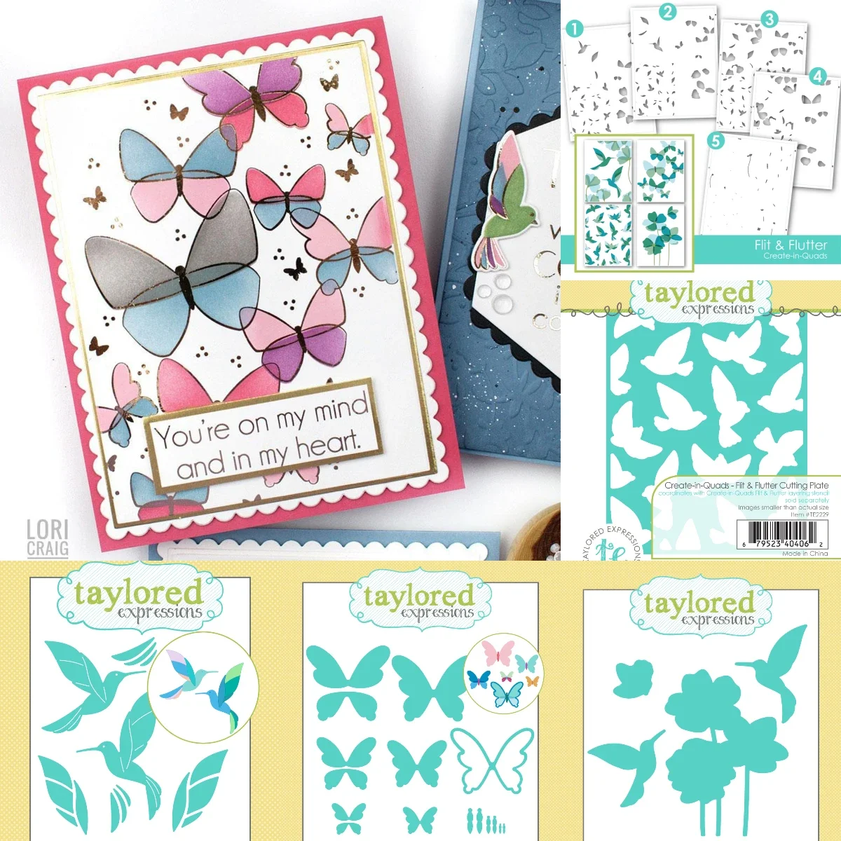 Create-in-Quads Flit & Flutter 2025, nuevos troqueles de corte, plantilla de decoración para diario de recortes, plantilla en relieve, tarjeta de felicitación DIY