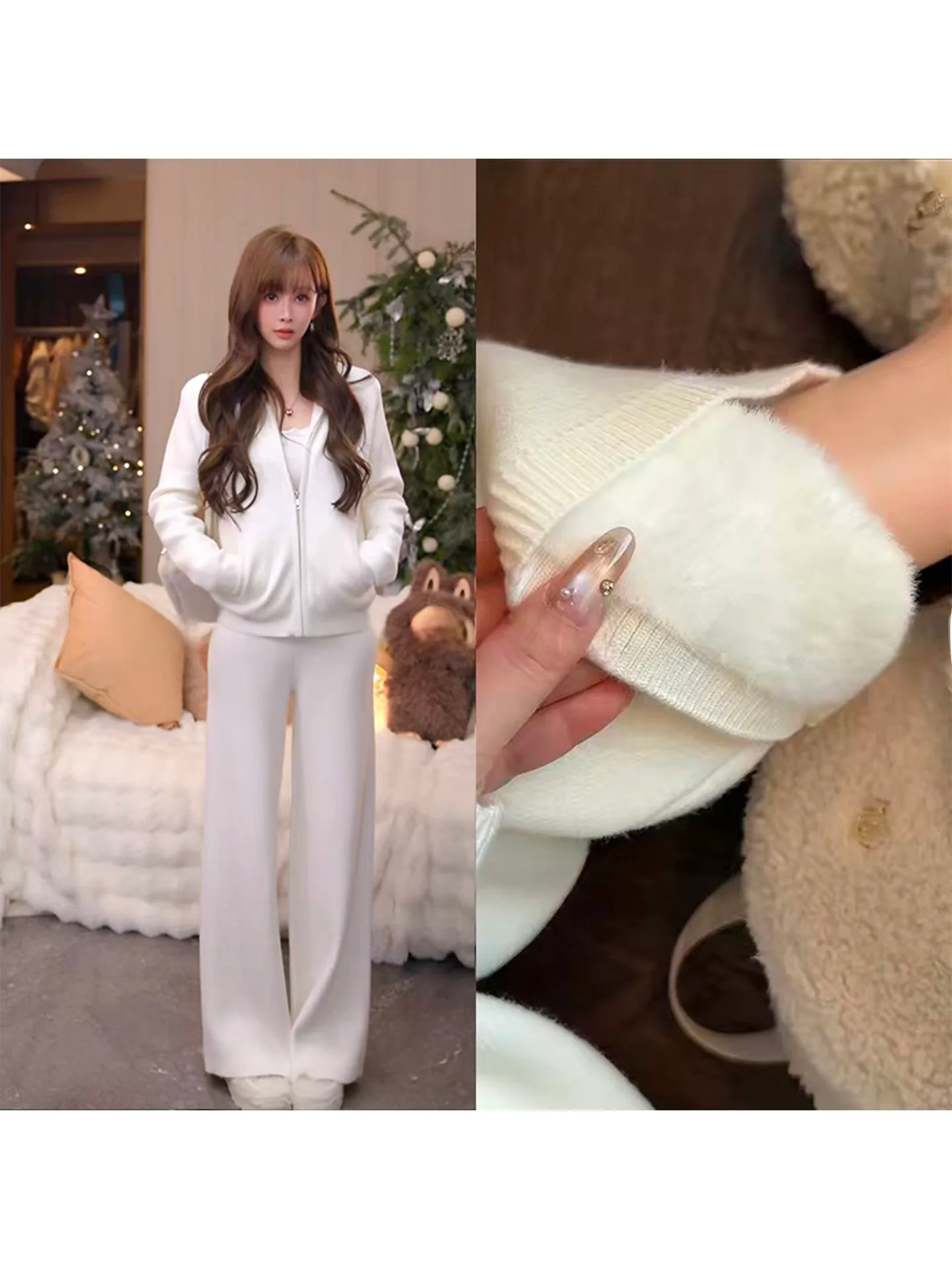 

Женский теплый зимний костюм-двойка Mimius: худи и брюки, облегающий крой