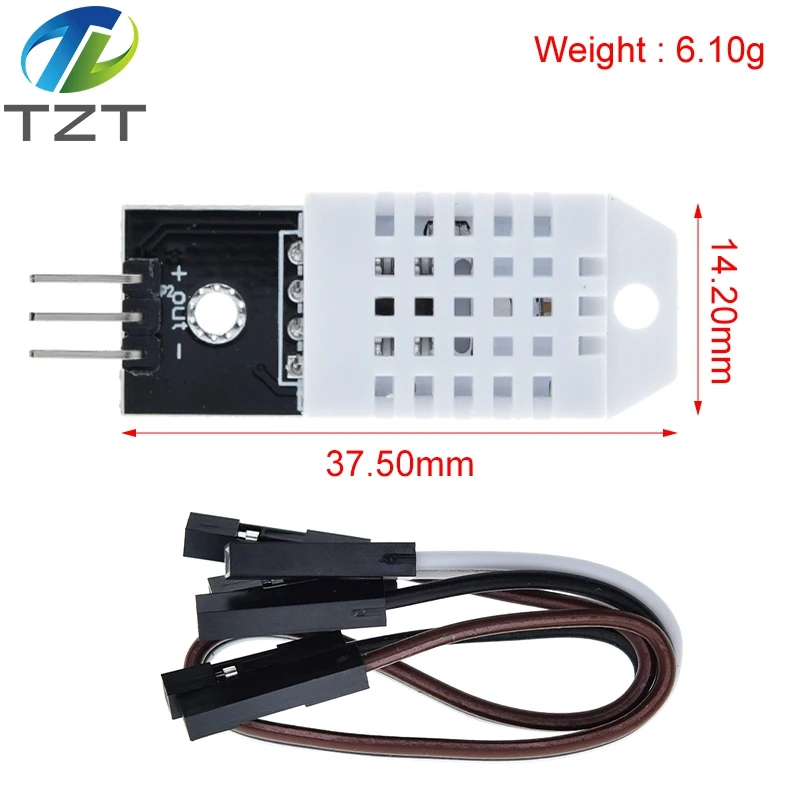 DIYTZT DHT22 Digital Temperature and Humidity Sensor AM2302 Module With Cable For Arduino