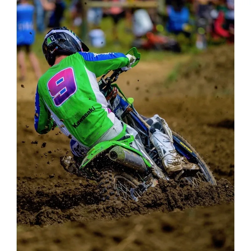 

Stimulating Off-road Motorcycle Sports Top Shirt, Kawasaki 3D Printed Pattern, Men's Wear, Breathable Quick Drying Top