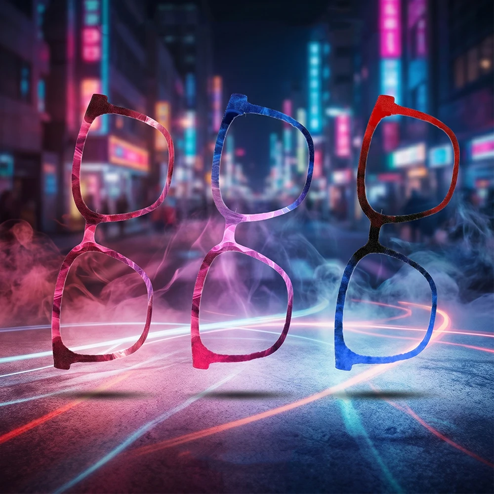 Montures de lunettes carrées à motif flamme néon pour femmes, verres optiques dégradés tie-dye, lunettes de vue tendance et à la mode