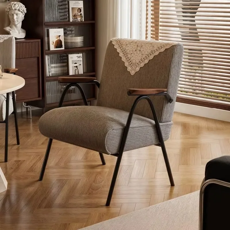 الفاخرة الرجعية سروال قصير أريكة واحدة كرسي خشب متين منحني مسند الذراع ارتفاع معدل الارتداد 400lbs قدرة غرفة المعيشة صالة كرسي