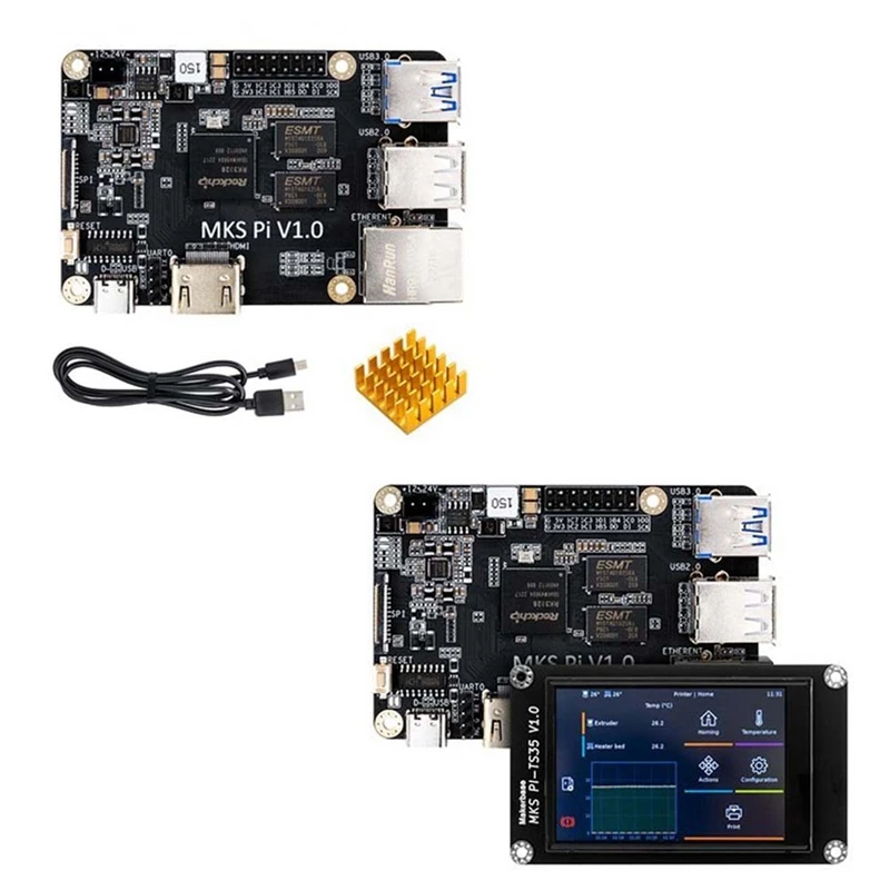 MKS PI KLIPPER Motherboard Controller 64Bits SOC Onboard Klipperscreen For Voron Compatible For Raspberry Pi