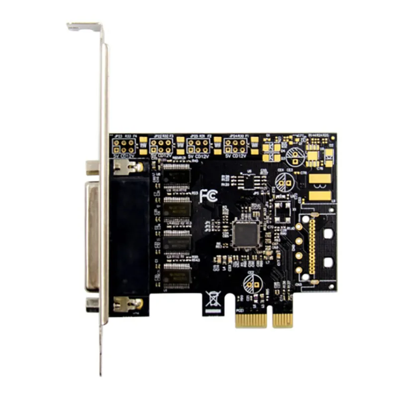 PCIE AX99100 1 Out 4S DB-9 Pin RS232 Serial Port Card Industrial Serial COM1 Port Expansion Card for PC